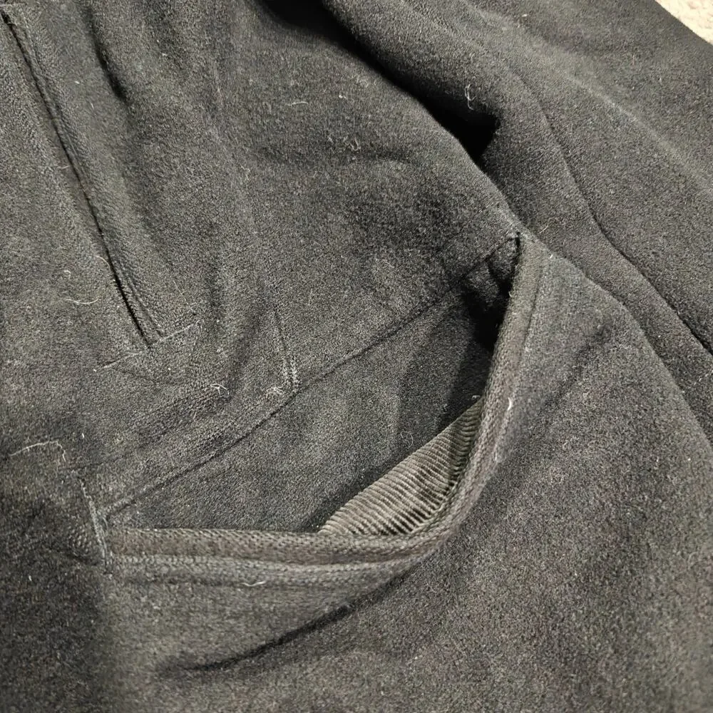 Vintage Polo Ralph Lauren Wool Peacoat Men XXL Heavy Black Anchor Button Jacket